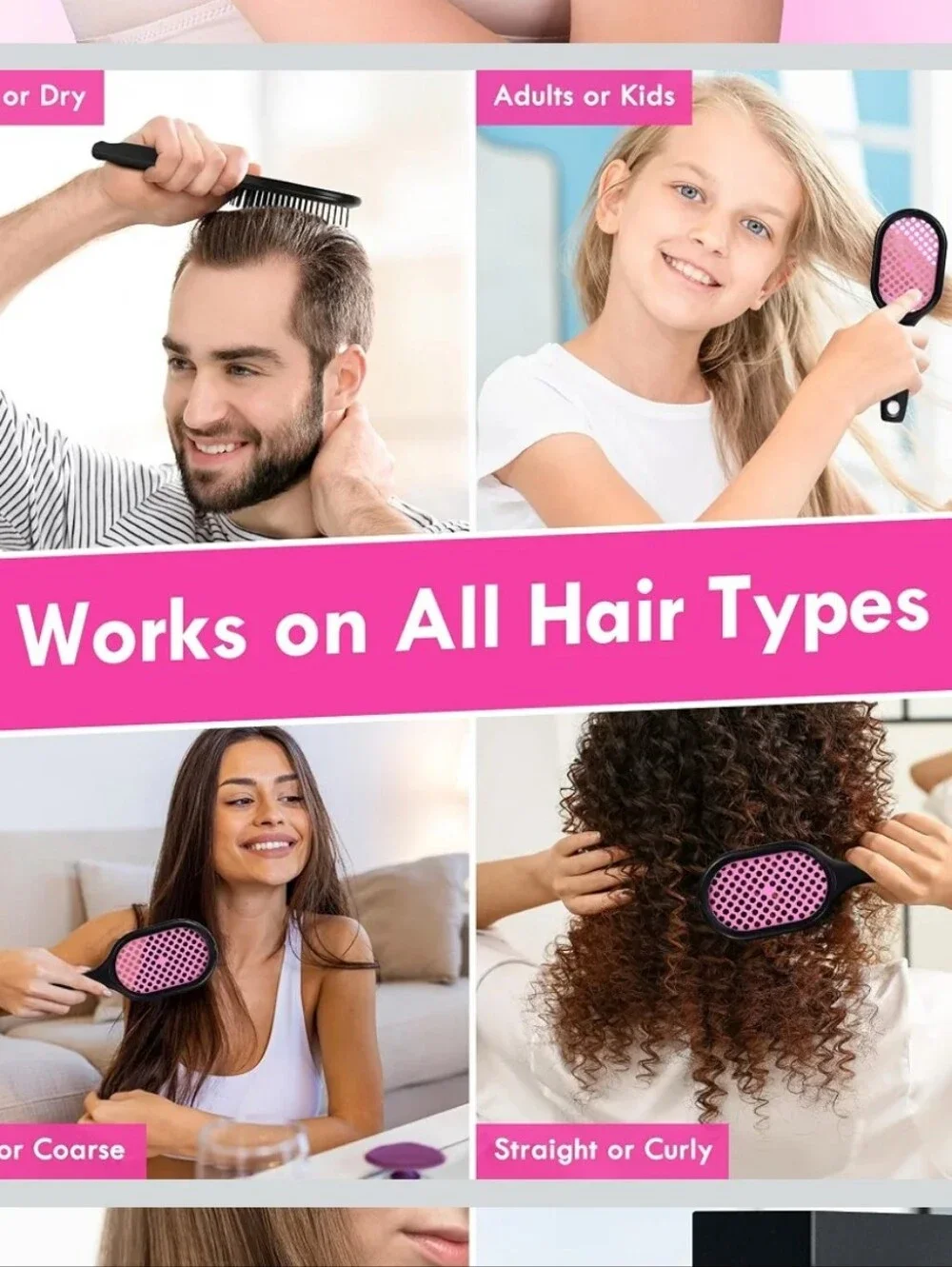 1 Piece Vented Detangling Brush...ouchless!